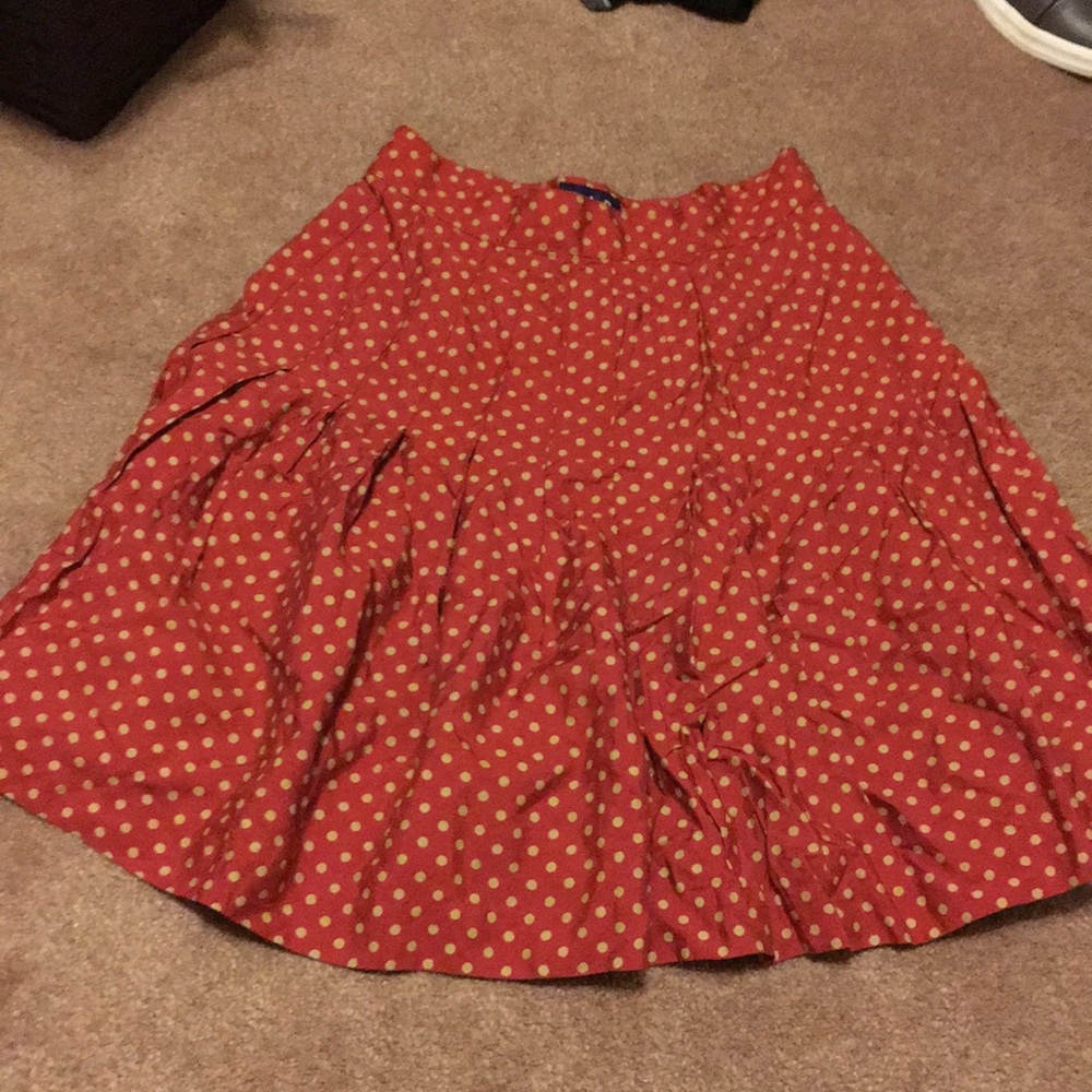 Vintage Gap Red Polka Dot Skirt Size 2